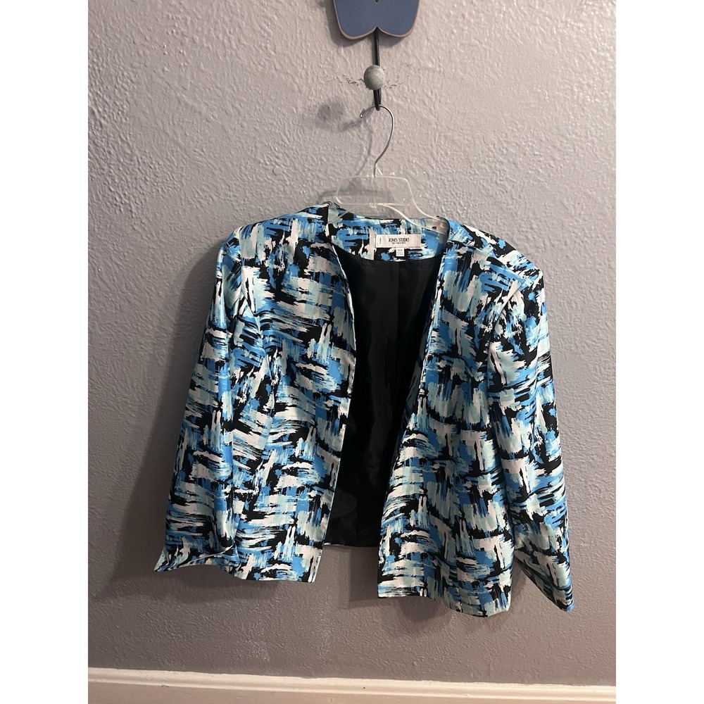 Jones Studio Separates Dress Jacket Blazer Womens Size 16W Lined Open Front